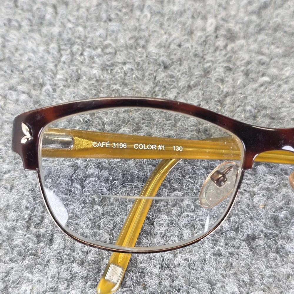 CAFÉ LUNETTES EYEGLASSES FRAME 3196 2 51-16-130 TORTOISE/AMBER FULL RIM